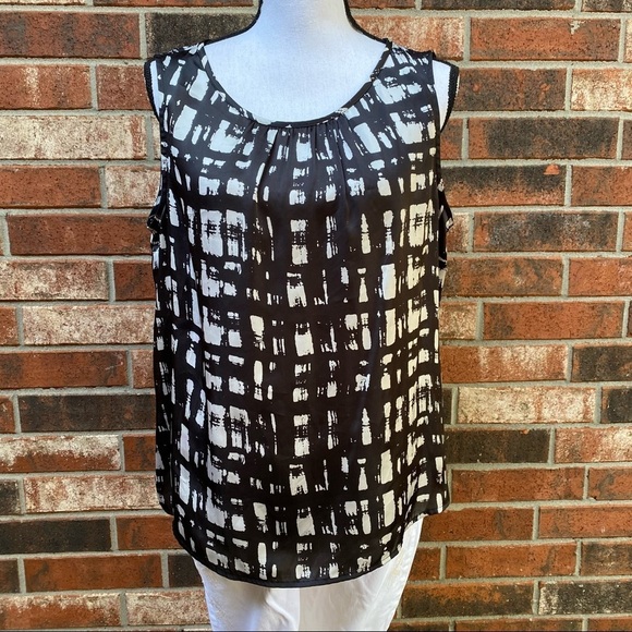 Nine West Black Sleeveless Blouse Size L - Picture 5 of 11